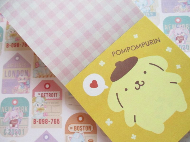 Photo1: Kawaii Cute Square Memo Pad Sanrio Origimal *POMPOMPURIN (41045-4)