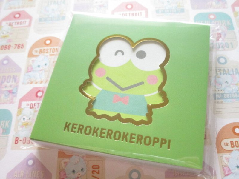 Photo1: Kawaii Cute Square Memo Pad Sanrio Origimal *Kerokerokeroppi (41050-1) (1)