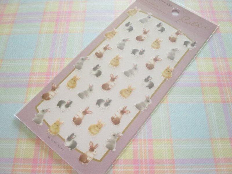 Photo1:  Kawaii Cute Noble Journey Stickers Sheet Mind Wave *Rabbit (80781) (1)