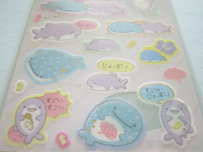 Photo2: Kawaii Cute Stickers Sheet Jinbesan San-x *Jinbesan & Samesan (SE50502)