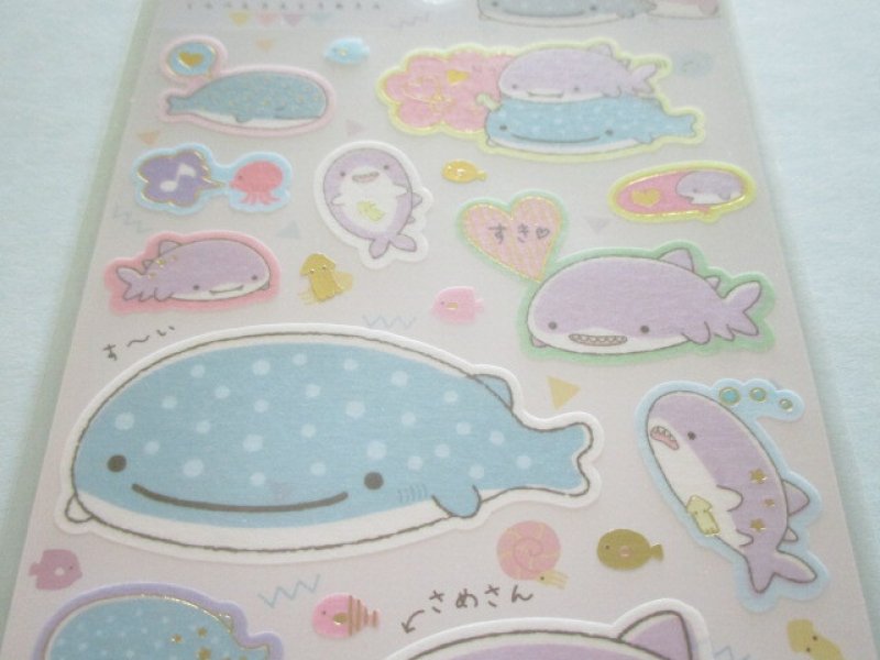 Photo1: Kawaii Cute Stickers Sheet Jinbesan San-x *Jinbesan & Samesan (SE50501)
