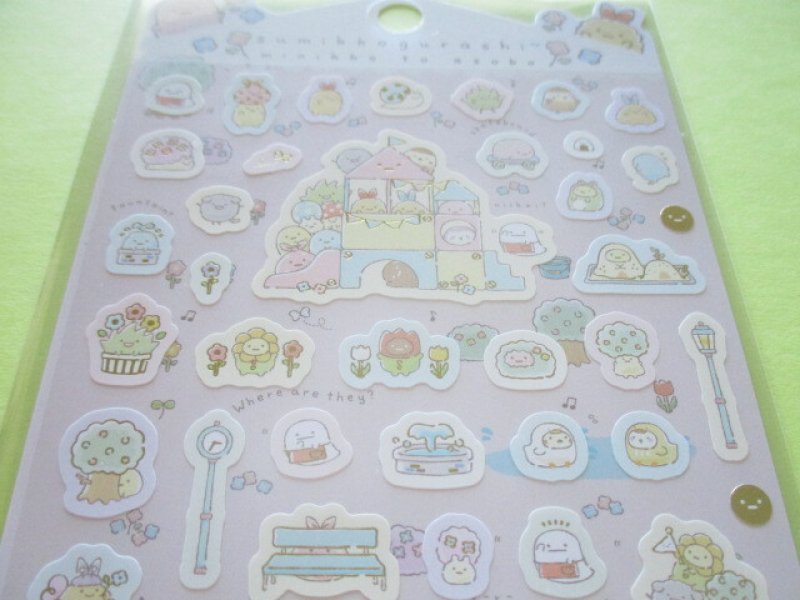 Photo1: Kawaii Cute Stickers Sheet Sumikkogurashi San-x *minikko to asobo (SE50302)