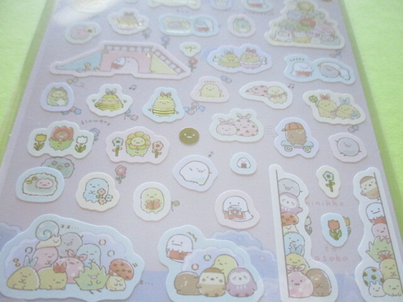 Photo2: Kawaii Cute Stickers Sheet Sumikkogurashi San-x *minikko to asobo (SE50302)