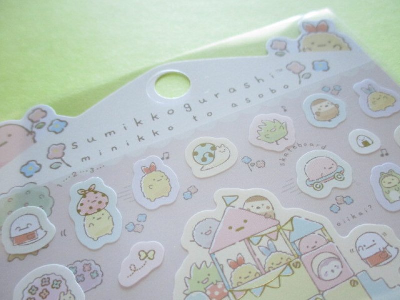 Photo3: Kawaii Cute Stickers Sheet Sumikkogurashi San-x *minikko to asobo (SE50302)