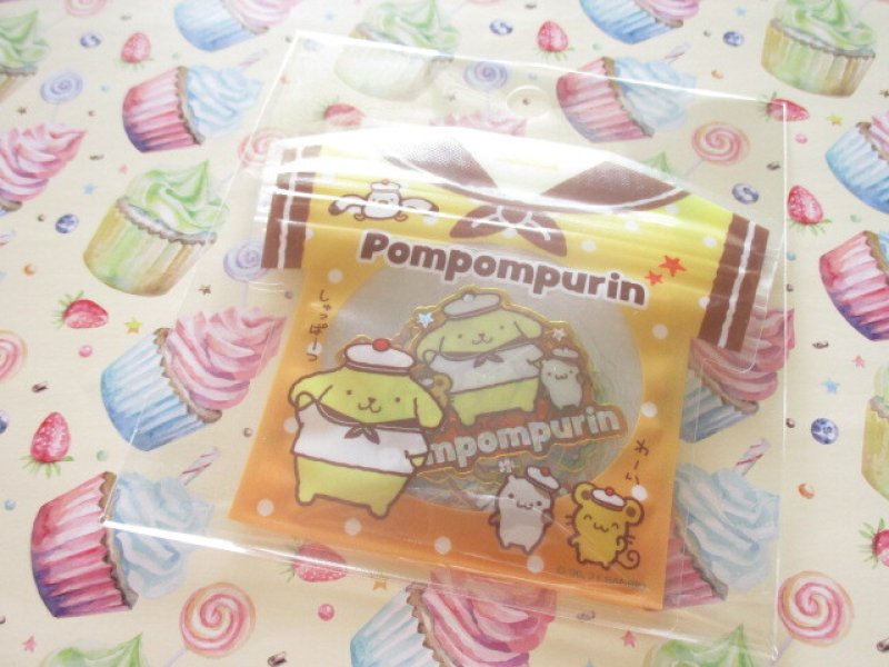 Photo1: Kawaii Cute T-shirt Summer Sticker Flakes Sack Sanrio Original *POMPOMPURIN (60770-3) (1)