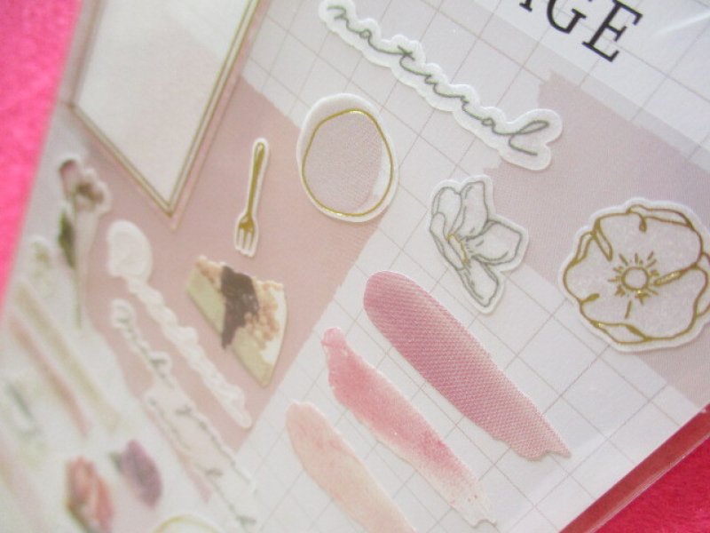 Photo3: Kawaii Cute Libre Collage Stickers Sheet Q-LiA *Pink (80771)