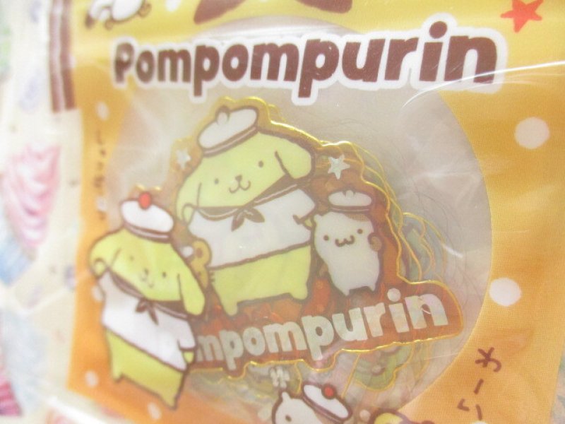 Photo1: Kawaii Cute T-shirt Summer Sticker Flakes Sack Sanrio Original *POMPOMPURIN (60770-3)