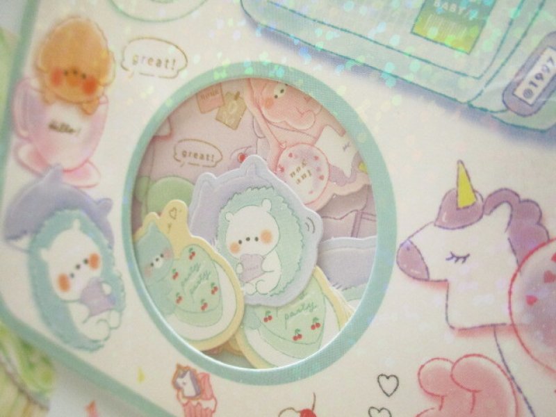 Photo1: Kawaii Cute Sticker Flakes Sack Kamio Japan *Fuwanui (201368）