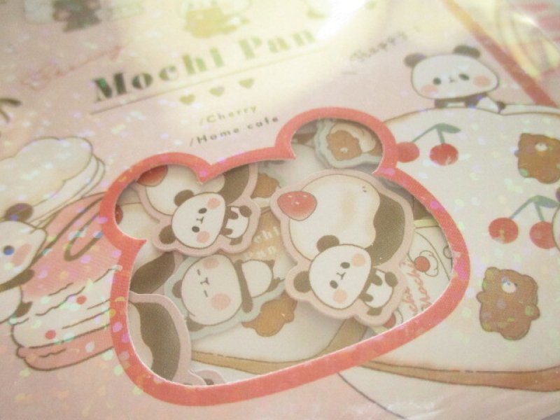 Photo1: Kawaii Cute Sticker Flakes Sack Kamio Japan *Mochi Mochi Panda (201365）