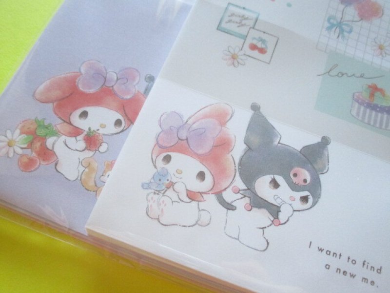 Photo2: Kawaii Cute Sanrio Letter Set Cute Model *My Melody & Kuromi (300477)
