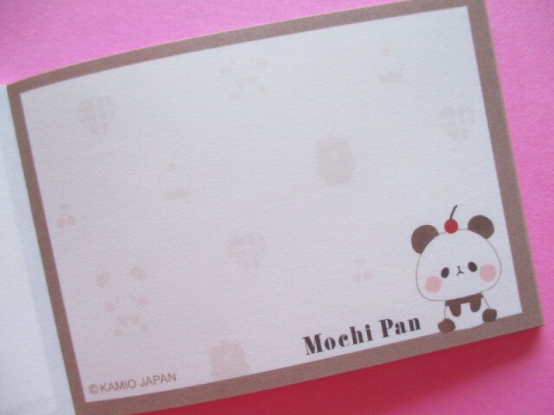 Photo2: Kawaii Cute Mini Memo Pad Mochi Mochi Panda Kamio Japan *Mocha Cherry (41438)