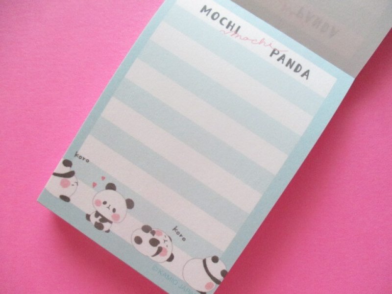 Photo1: Kawaii Cute Mini Memo Pad Mochi Mochi Panda Kamio Japan *Mochi Koro (200598)