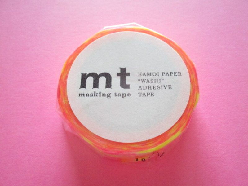 Photo1: Masking Tape Sticker Kamoi *Circle Triangle Square / Neon colors (MT01D297)  (1)