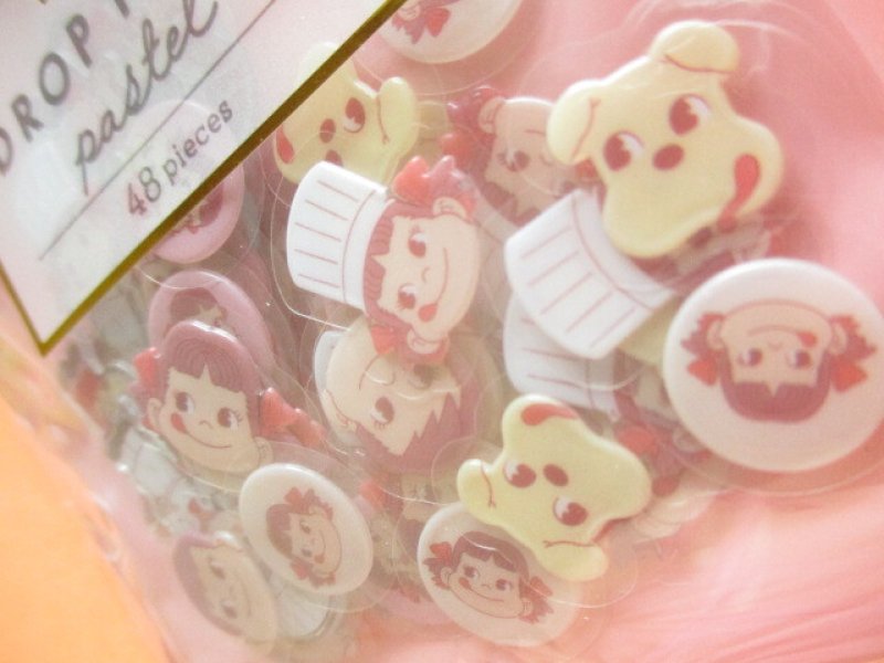 Photo1: Kawaii Cute Drop Peko Sticker Flakes Sack Fujiya *Peko-chan (102087)