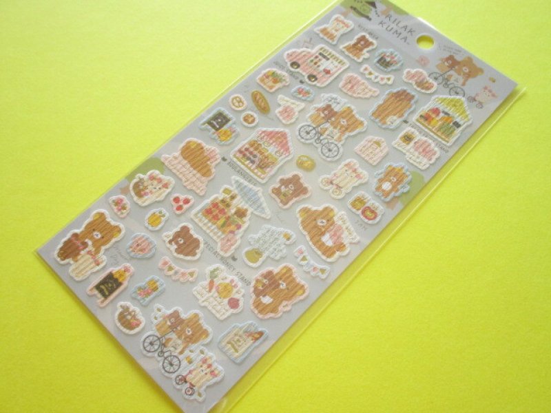 Photo1: Kawaii Cute Sticker Sheet Rilakkuma San-x * Rilakkuma Marche (SE51102) (1)