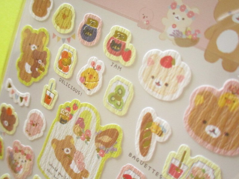 Photo3: Kawaii Cute Sticker Sheet Rilakkuma San-x * Rilakkuma Marche (SE51101)
