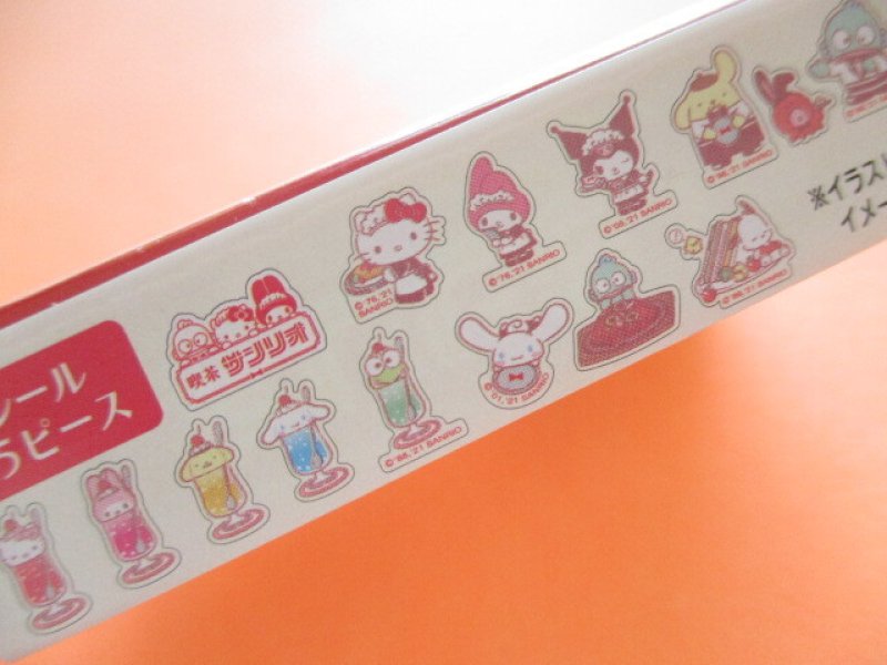 Photo1: Kawaii Cute Sticker Flakes in Matchbox Sanrio Original *Sanrio Cafe & Bar (75553-2)