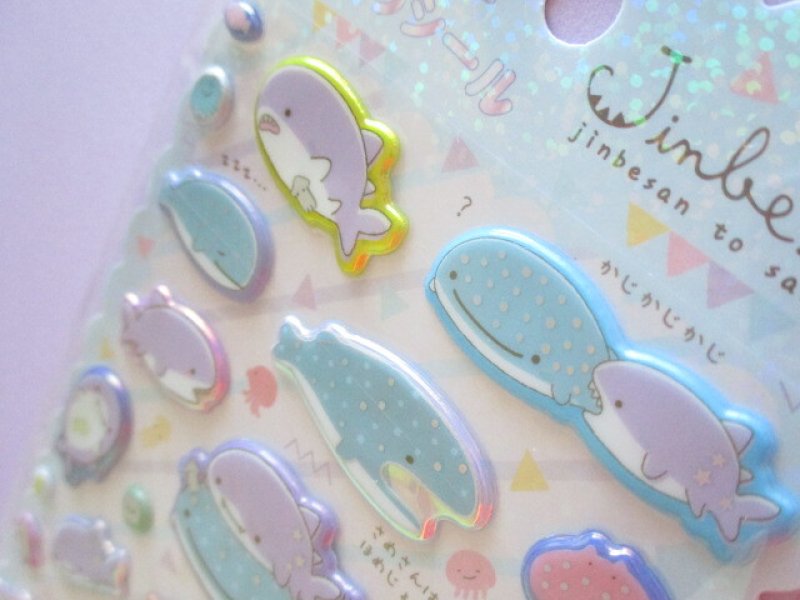 Photo3: Kawaii Cute Funi Funi Aurora Stickers Sheet San-x *Jinbesan (SE51408)