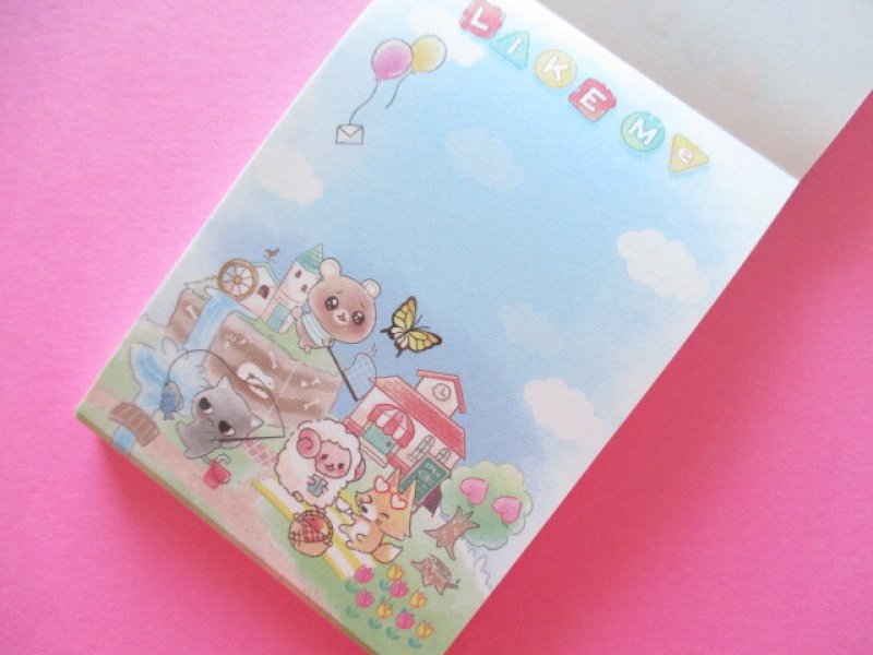 Photo1: Kawaii Cute Mini Memo Pad Animal Like Me Q-LiA *Daytime (64038) 