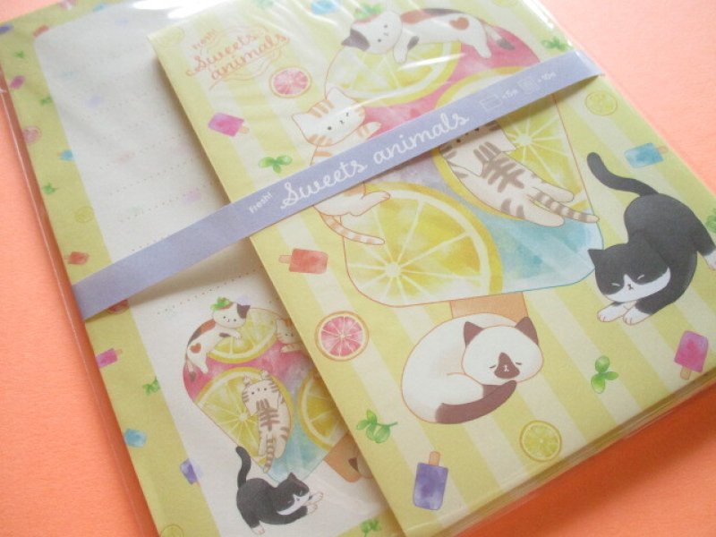 Photo2: Kawaii Cute Letter Set Kyowa *Fresh! Sweets Animals (42-098 Yellow)