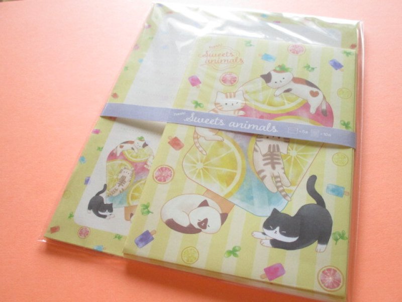 Photo1: Kawaii Cute Letter Set Kyowa *Fresh! Sweets Animals (42-098 Yellow) (1)