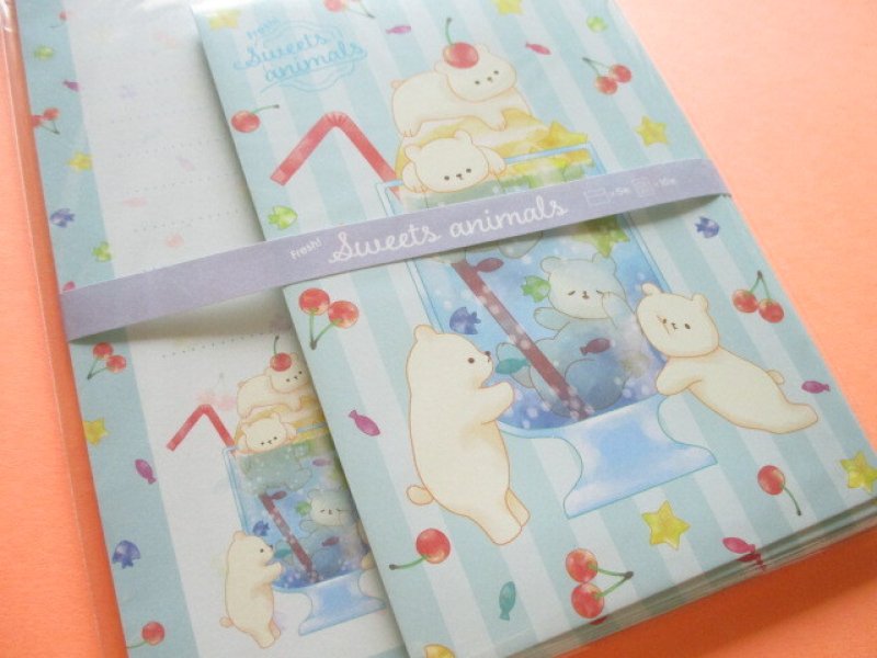 Photo2: Kawaii Cute Letter Set Kyowa *Fresh! Sweets Animals (42-098 Blue)