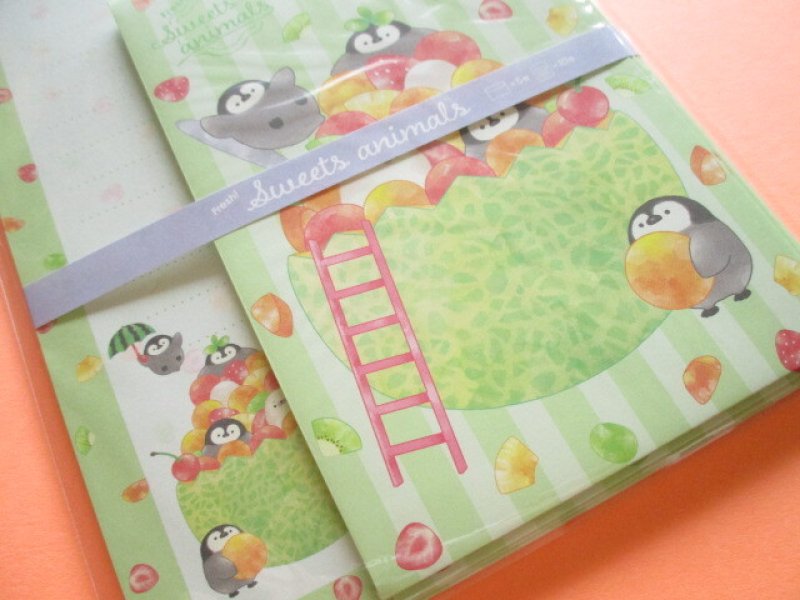Photo2: Kawaii Cute Letter Set Kyowa *Fresh! Sweets Animals (42-098 Green)