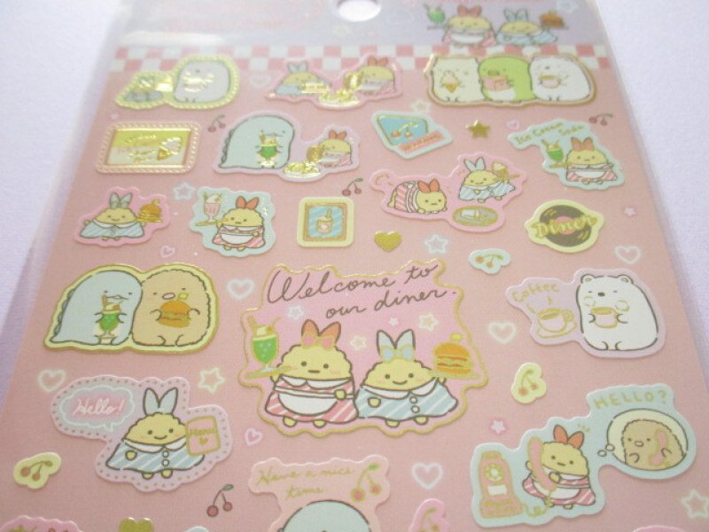Photo1: Kawaii Cute Stickers Sheet Sumikkogurashi San-x *Shippo's Diner (SE52001)