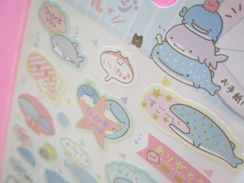 Photo3: Kawaii Cute Character Message Stickers Sheet San-x *Jinbesan (SE51606)