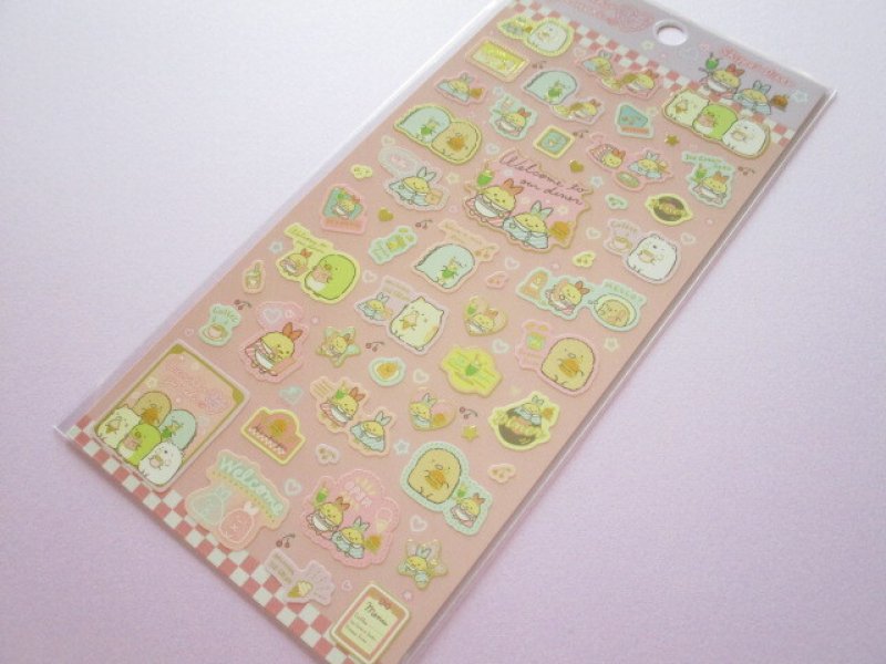 Photo1: Kawaii Cute Stickers Sheet Sumikkogurashi San-x *Shippo's Diner (SE52001) (1)