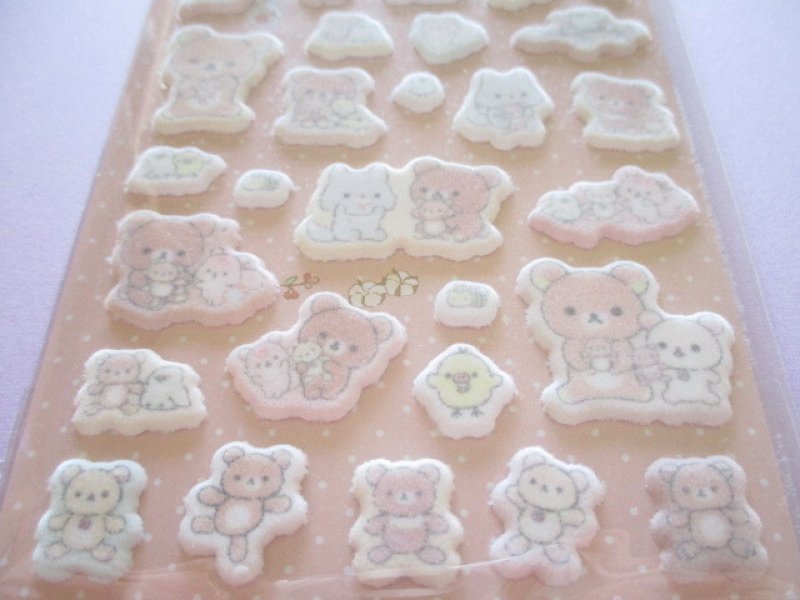 Photo2: Kawaii Cute Puffy Stickers Sheet Rilakkuma San-x *Let's make a cute plushie together! (SE51502)