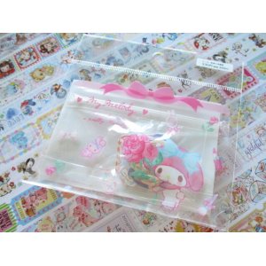 Photo: Kawaii Cute Sticker Flakes Sack in Mini Zipper Case Sanrio Original *My Melody (97758-6)