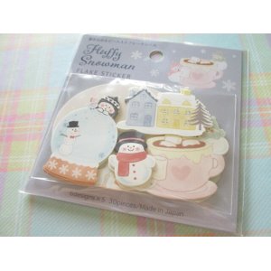 Photo: Kawaii Cute Sticker Flakes Sack Gaia *Fluffy Snowman 1 (467176）