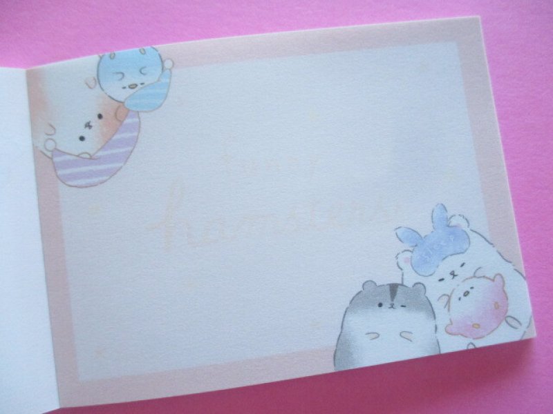 Photo2: Kawaii Cute Mini Memo Pad Crux *Funny Hamsters (105073)