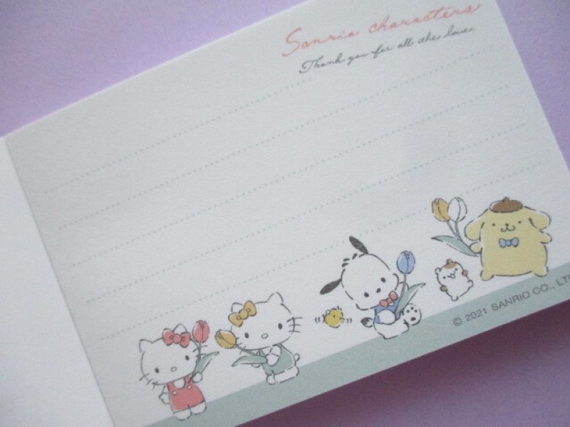 Photo1: Kawaii Cute Mini Memo Pad Sanrio Characters Sanrio *Flower Gifts (301073)