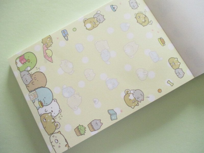 Photo1: Kawaii Cute Large Memo Pad Sumikkogurashi San-x *Playing with a puppy (MH08201)