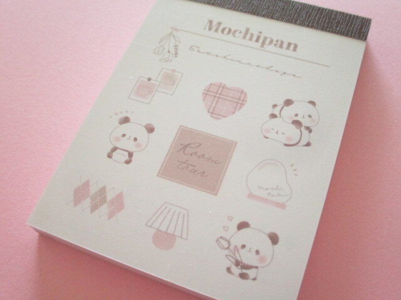 Photo1: Kawaii Cute Mini Memo Pad Mochi Mochi Panda Kamio Japan *Room Mochi (205386) (1)