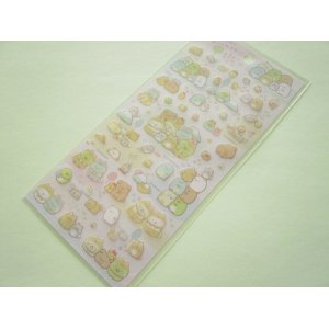 Photo: Kawaii Cute Stickers Sheet Sumikkogurashi San-x *Playing with a puppy (SE52602)