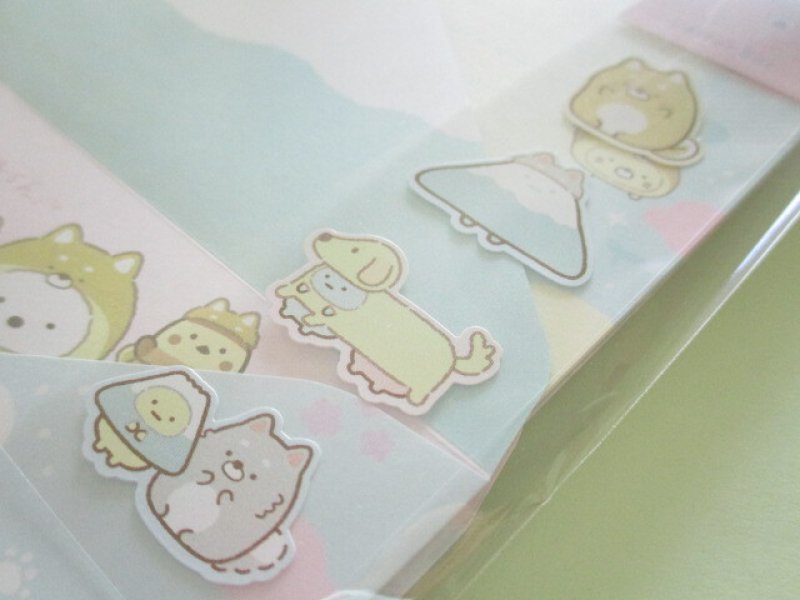 Photo1: Kawaii Cute Regular Letter Set San-x Sumikkogurashi *Playing with a puppy (LH74502)