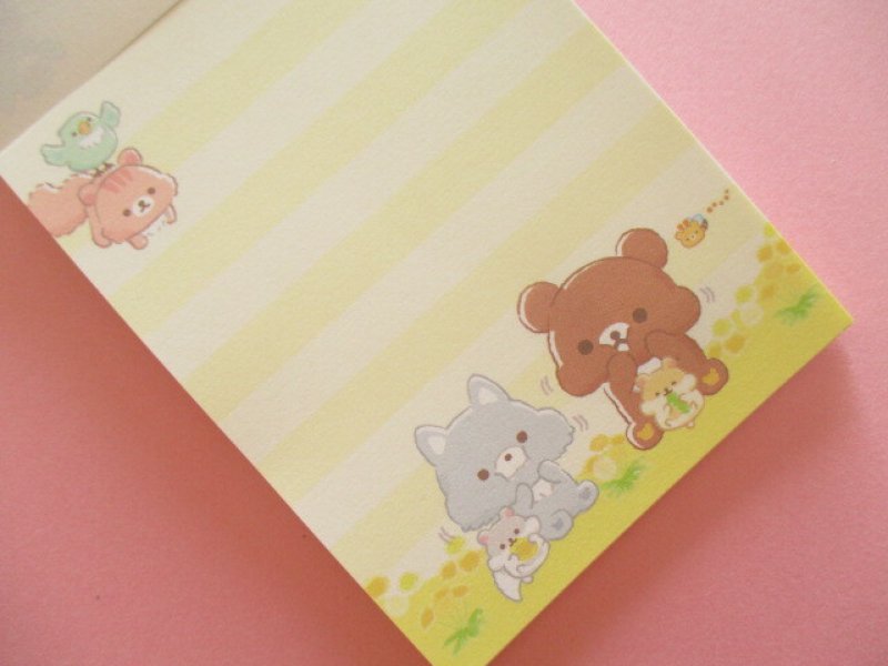 Photo2: Kawaii Cute Mini Memo Pad Rilakkuma San-x *Dandelion and Twin Hamsters (MH08601-1)