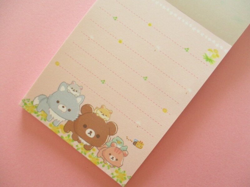 Photo2: Kawaii Cute Mini Memo Pad Rilakkuma San-x *Dandelion and Twin Hamsters (MH08601-2)