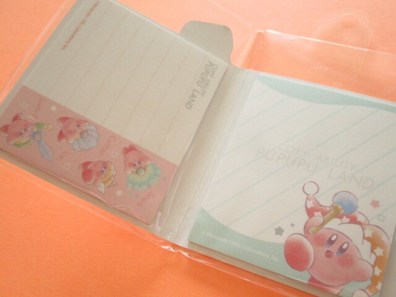 Photo1: Kawaii Cute Patapata Mini Memo Pad Kirby Kamio Japan *Copy Ability (301211) 