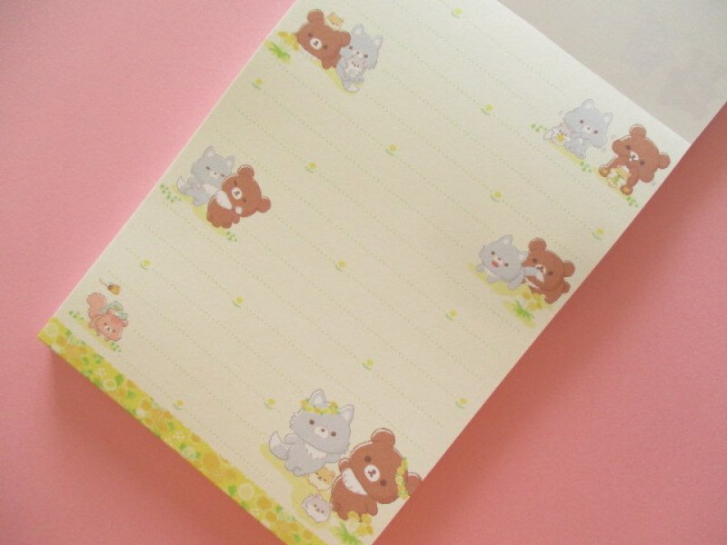 Photo1: Kawaii Cute Large Memo Pad Rilakkuma San-x *Dandelion and Twin Hamsters (MH08501)