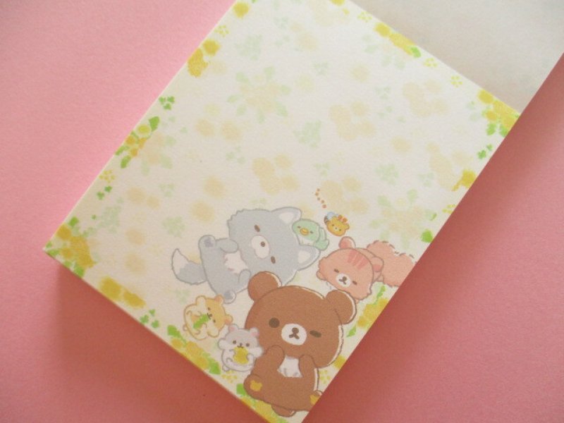 Photo1: Kawaii Cute Mini Memo Pad Rilakkuma San-x *Dandelion and Twin Hamsters (MH08601-2)