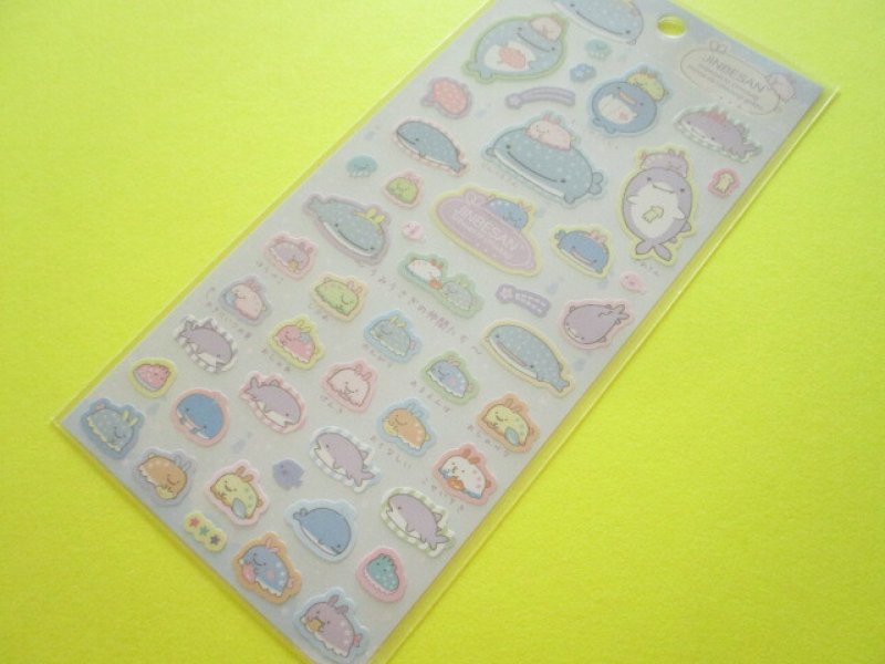 Photo1: Kawaii Cute Stickers Sheet Jinbesan San-x *Jinbesan & Umiusagi (SE53402) (1)