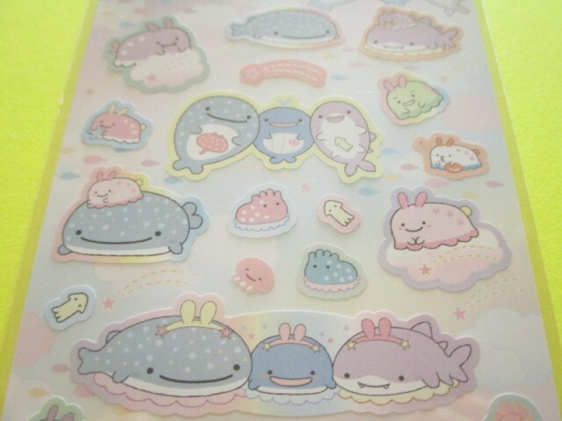Photo1: Kawaii Cute Stickers Sheet Jinbesan San-x *Jinbesan & Umiusagi (SE53401)