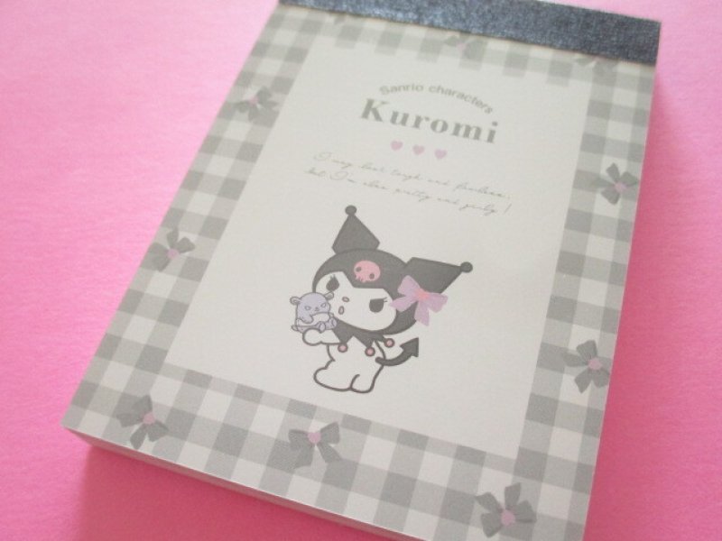 Photo1: Kawaii Cute Mini Memo Pad Kuromi Sanrio *Réve De Ruban (301288)  (1)