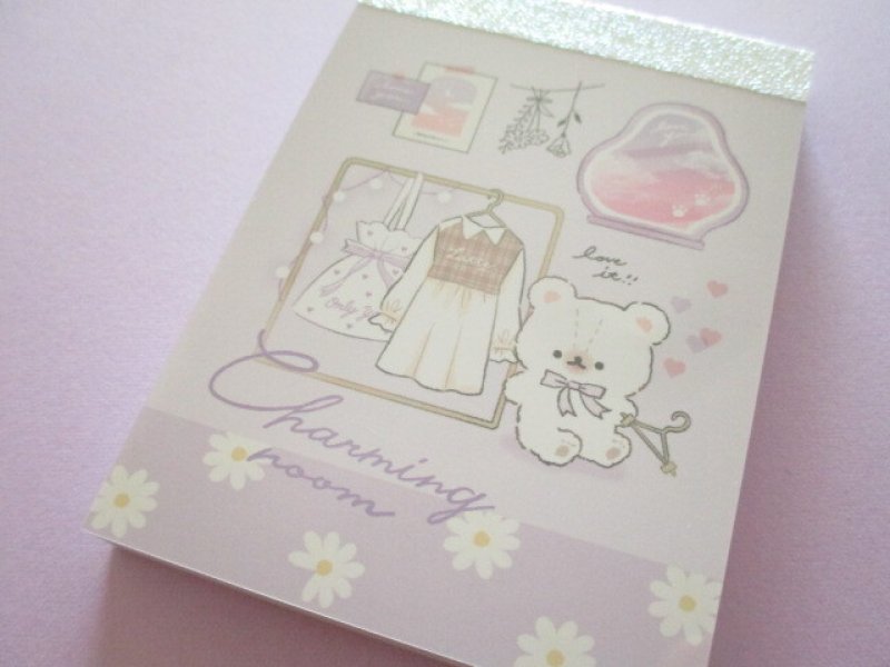 Photo1: Kawaii Cute Mini Memo Pad Q-LiA  *Polar Bear (64681) (1)