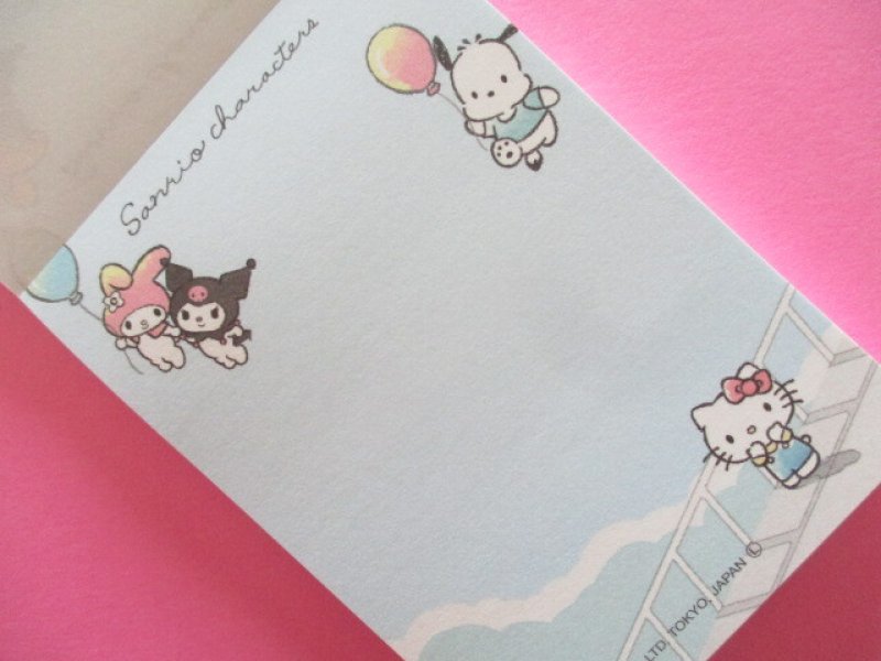 Photo1: Kawaii Cute Mini Memo Pad Sanrio Characters Sanrio *Walking in the Sky (107814)
