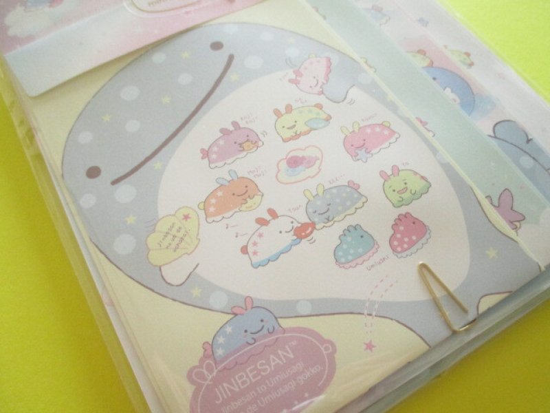 Photo1: Kawaii Cute Regular Letter Set Jinbesan San-x *Jinbesan & Umiusagi (LH74901)